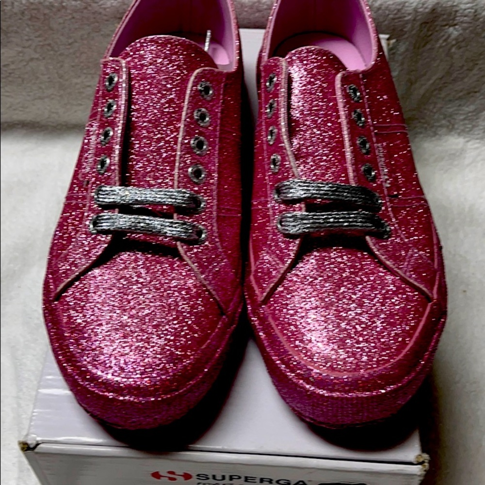 Superga micro glitter shoes